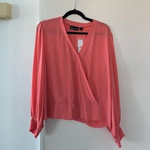 7th Avenue New York & Company V Neck Blouse size Large